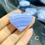 Blue Lace Agate Heart（Top Quality）