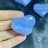 Blue Lace Agate Heart（Top Quality）