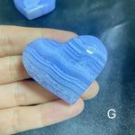 Blue Lace Agate Heart（Top Quality）