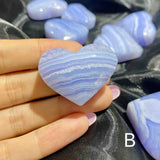 Blue Lace Agate Heart（Top Quality）