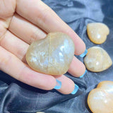 Peach Moonstone Heart