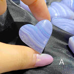 Blue Lace Agate Heart（Top Quality）