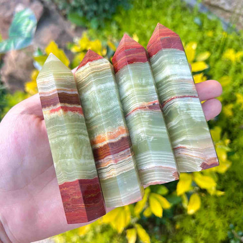 High quality green onyx tower