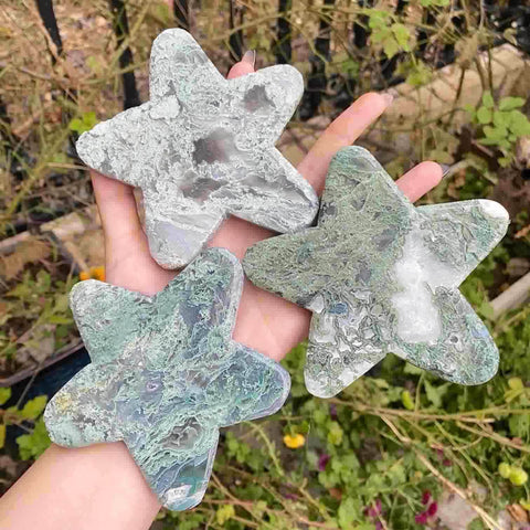 Large Moss Agate Stars