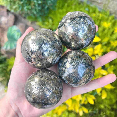 Large pyrite spheres
