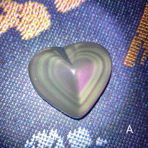 Rainbow Obsidian Hearts