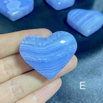 Blue Lace Agate Heart（Top Quality）