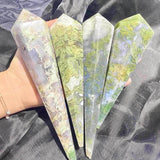 Big Moss Agate Wand