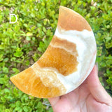 Large Orange Calcite Moons