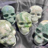 Large Moss Agate Skulls