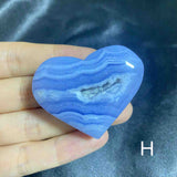 Blue Lace Agate Heart（Top Quality）