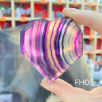 Rainbow Fluorite 3D Hearts