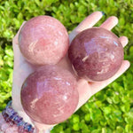 Big Strawberry Quartz Spheres