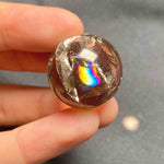 Smoky Quartz Sphere with Rainbows