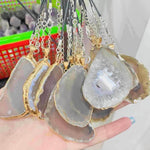 Agate slab necklace