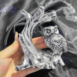 Silver Owl Sphere Holder