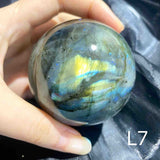 Flashy Labradorite Spheres