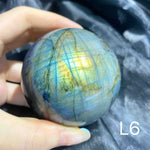 Flashy Labradorite Spheres