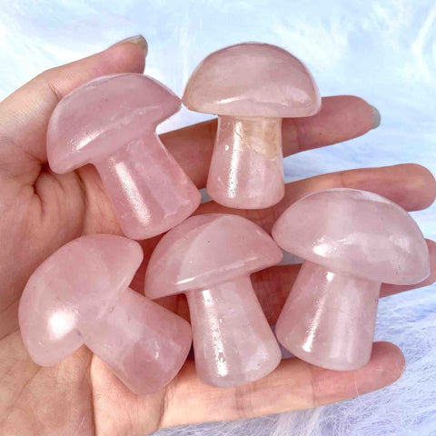 Rose Quartz Chunky Mushrooms