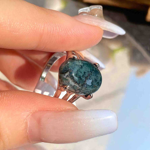 Moss Agate Rings