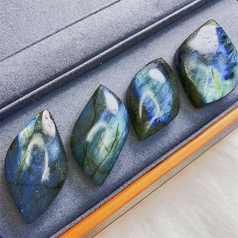 Labradorite Leaves with Flash