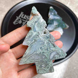 Moss Agate Christmas Tree