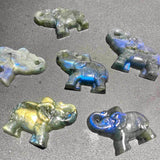 Flashy Labradorite Elephant